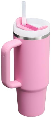 Stanley Quencher H2.0 Tumbler with Handle and Straw 30 oz | Flowstate 3-Position Lid | Cup Holder Compatible for Travel | Insulated Stainless Steel Cup | BPA-Free | Peony