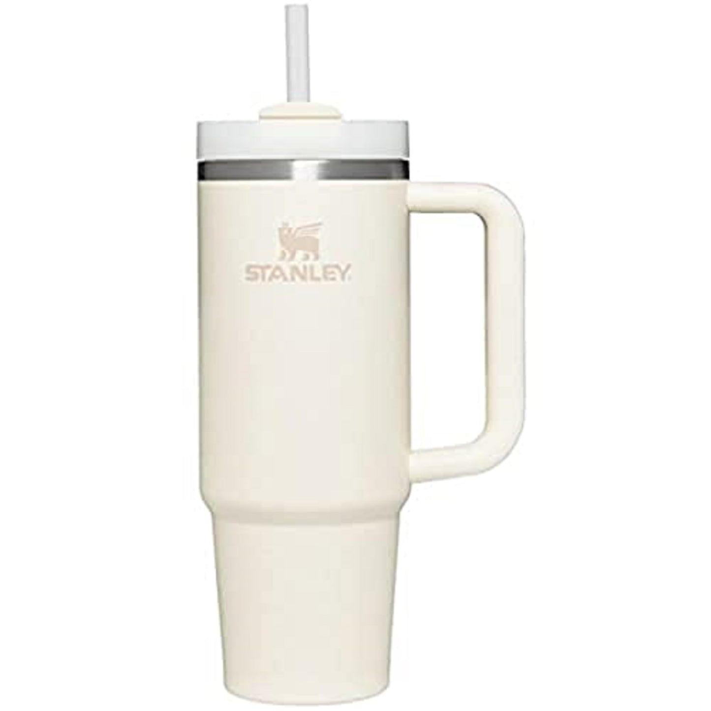 Stanley Quencher H2.0 FlowState Stainless Steel Vacuum Insulated Tumbler with Lid and Straw for Water, Iced Tea or Coffee, Smoothie and More, Cream , 40 oz