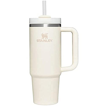 Stanley Quencher H2.0 FlowState Stainless Steel Vacuum Insulated Tumbler with Lid and Straw for Water, Iced Tea or Coffee, Smoothie and More, Cream , 40 oz